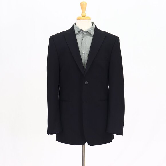 J. Ferrar 42L Black Solid 2-Button Sport Coat Blazer Jacket T224 - Picture 1 of 11
